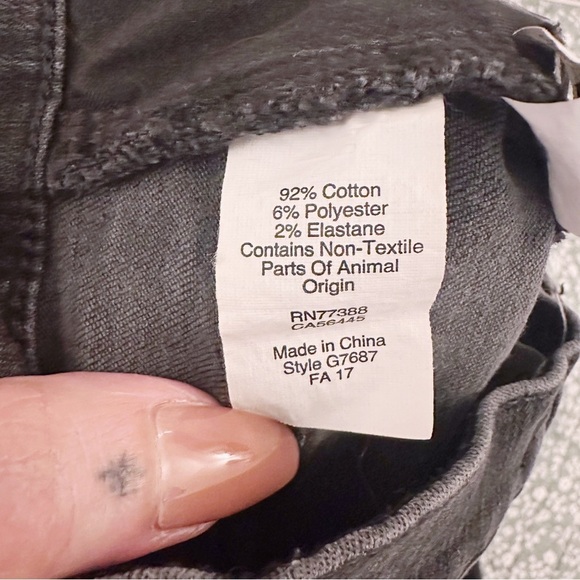 Madewell Cali Demi Boot Black Charcoal Wash Denim Jeans Step Hem Button Fly - Picture 8 of 9